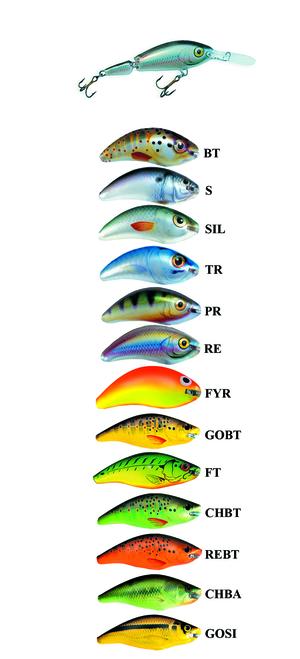 Fiskedrag, beten - Sortering efter fabrikat A-Ö - Ugly Duckling wobblers (FULLSORTIMENT) - 5 cm Jointed Deeprunner, Floating (5,5g)