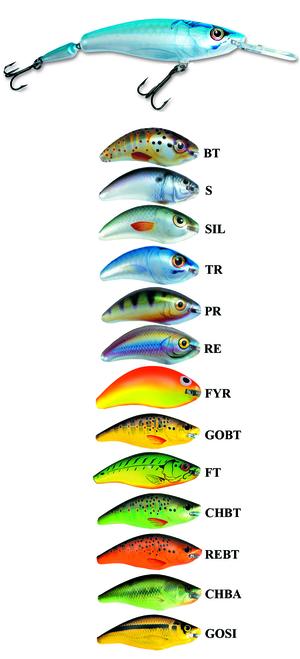 Fiskedrag, beten - Sortering efter fabrikat A-Ö - Ugly Duckling wobblers (FULLSORTIMENT) - 12 cm Jointed, Floating (17,5g)